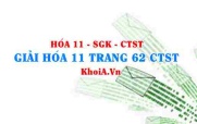 Giải Hóa 11 trang 62 Chân trời Sáng tạo